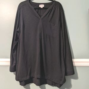 Ava and Viv (Target) black long sleeve v-neck top
